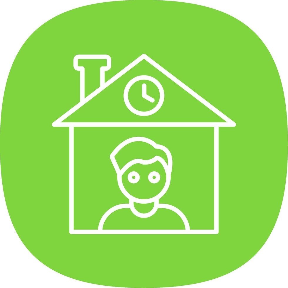 Home Owner Line Curve Icon Design vector