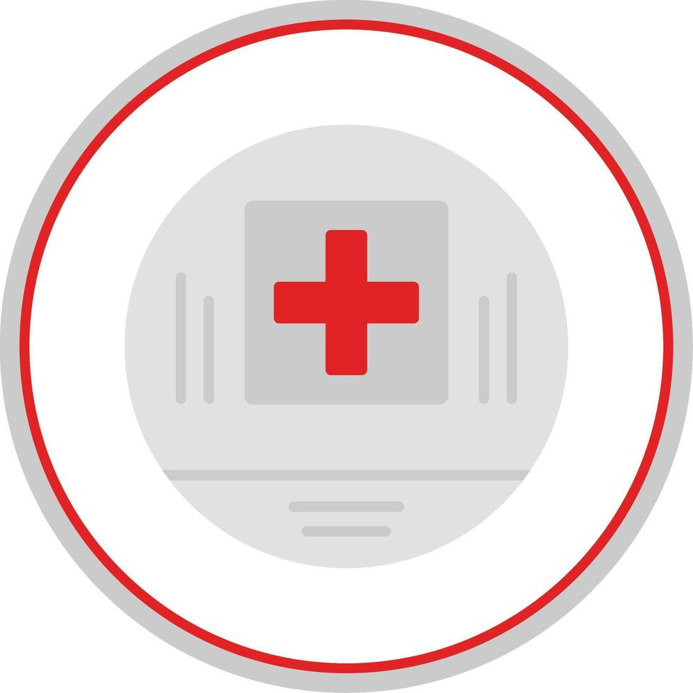 First Aid Symbol Flat Circle Icon vector