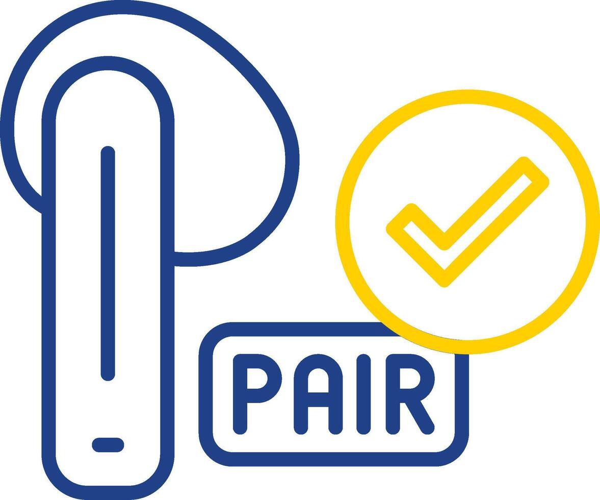 Pairing Line Two Colour Icon Design vector