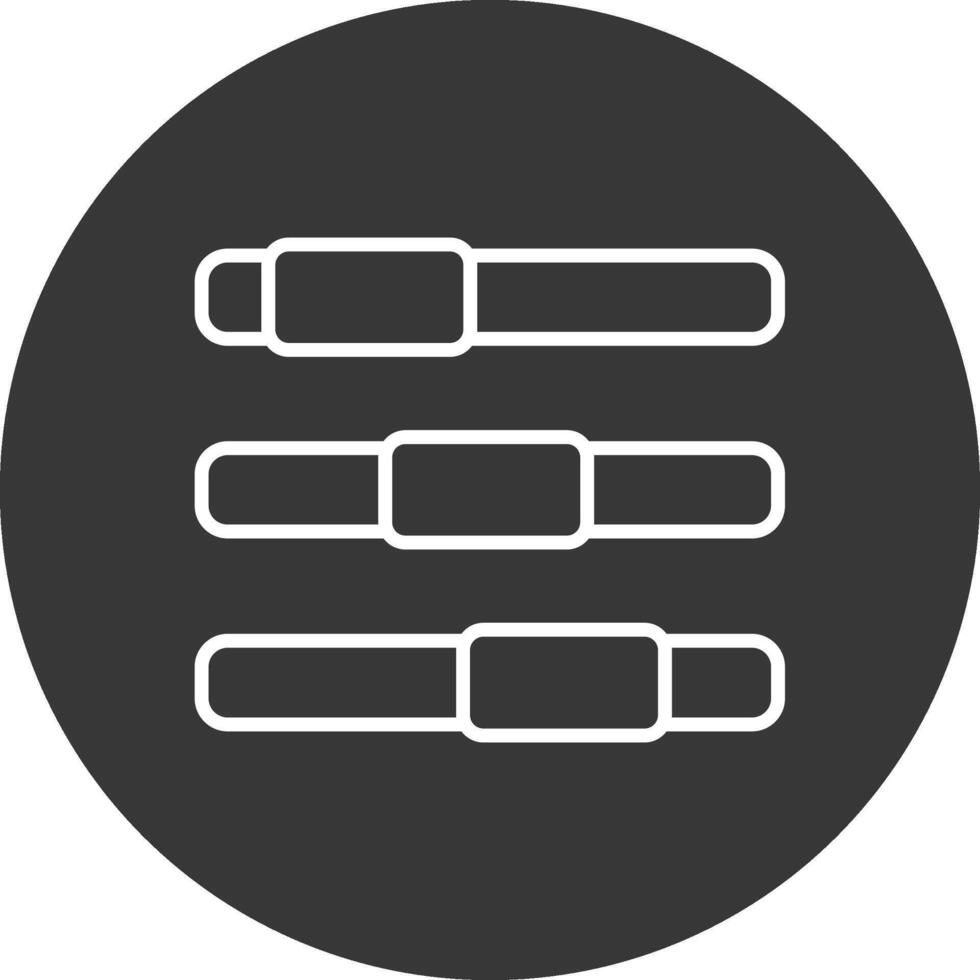 Progress Bar Line Inverted Icon Design vector