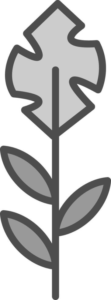 planta línea lleno escala de grises icono diseño vector