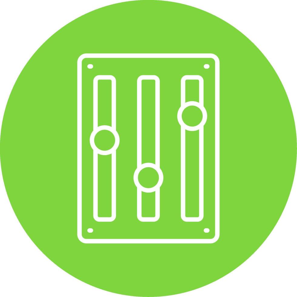 Music Adjust Multi Color Circle Icon vector