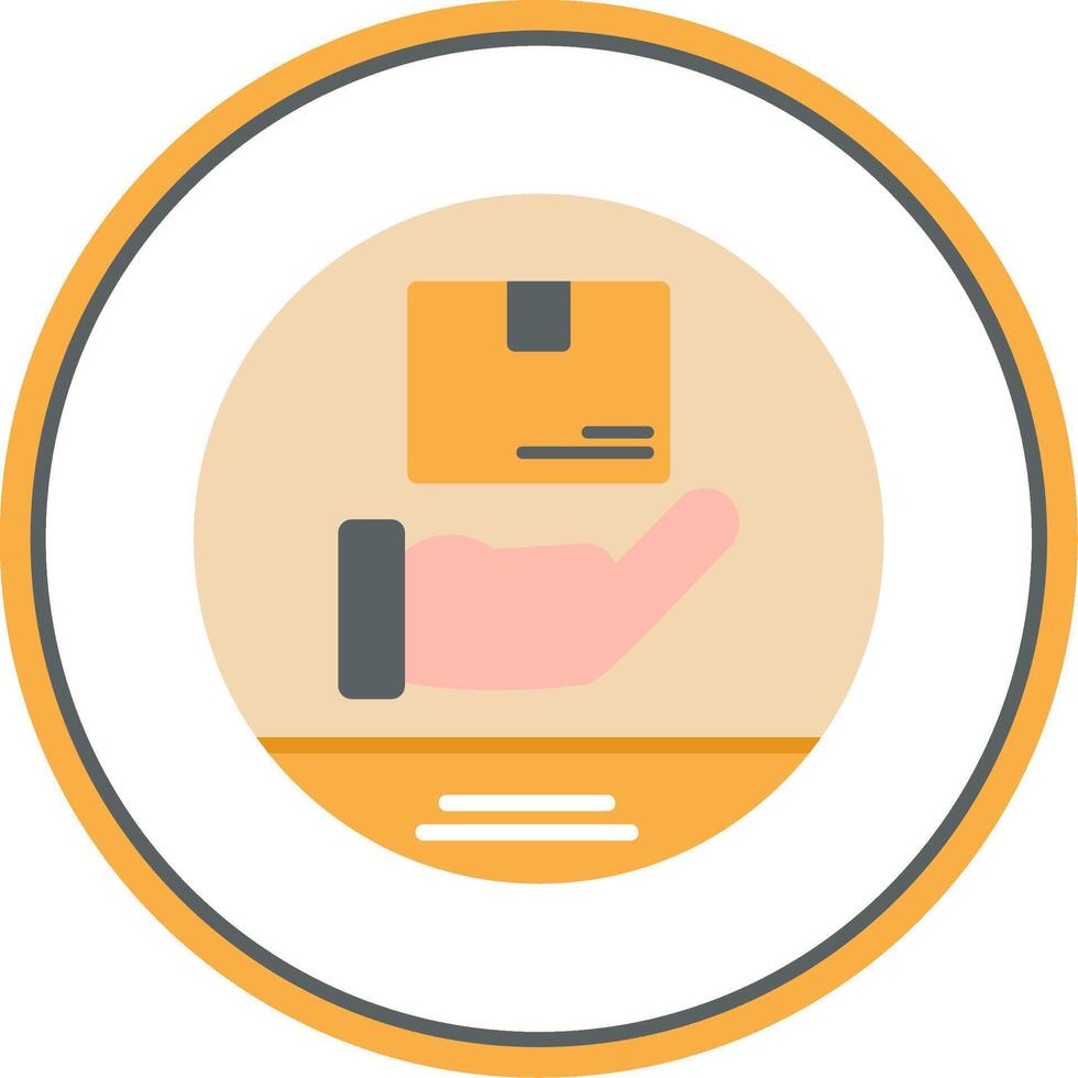 Courier Flat Circle Icon vector