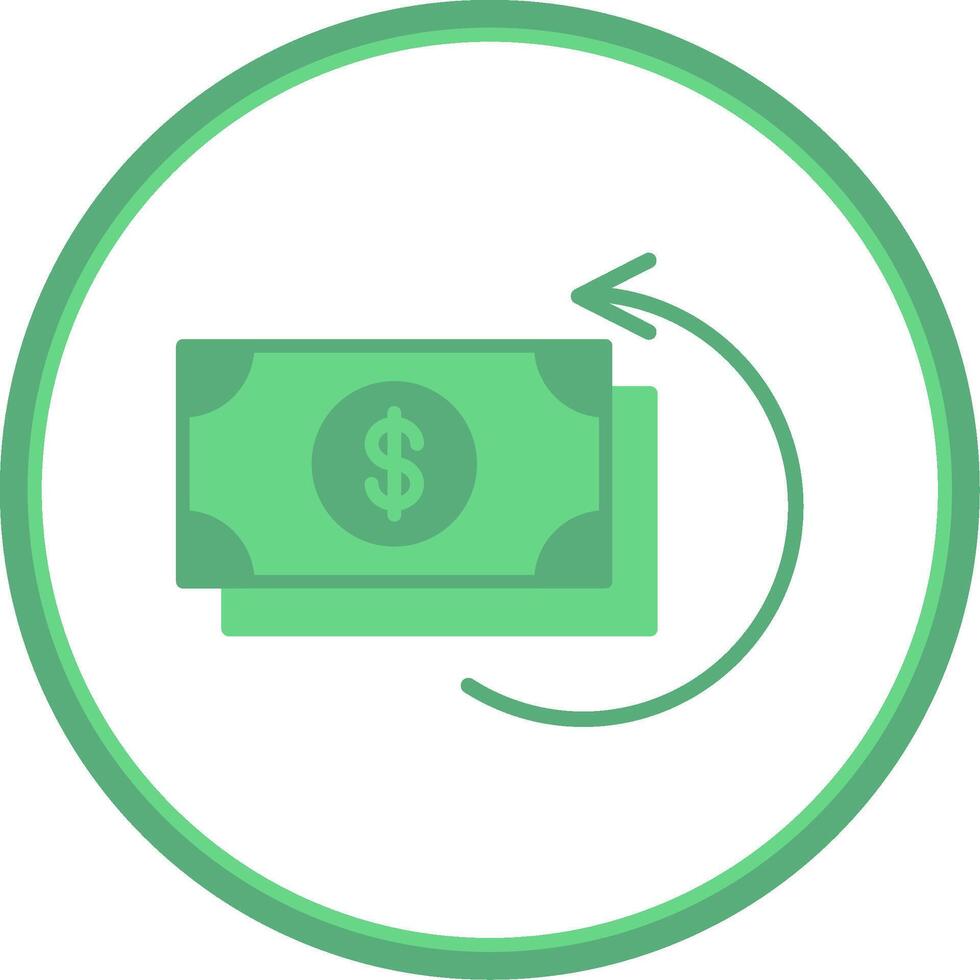 Money Back Guarantee Flat Circle Icon vector