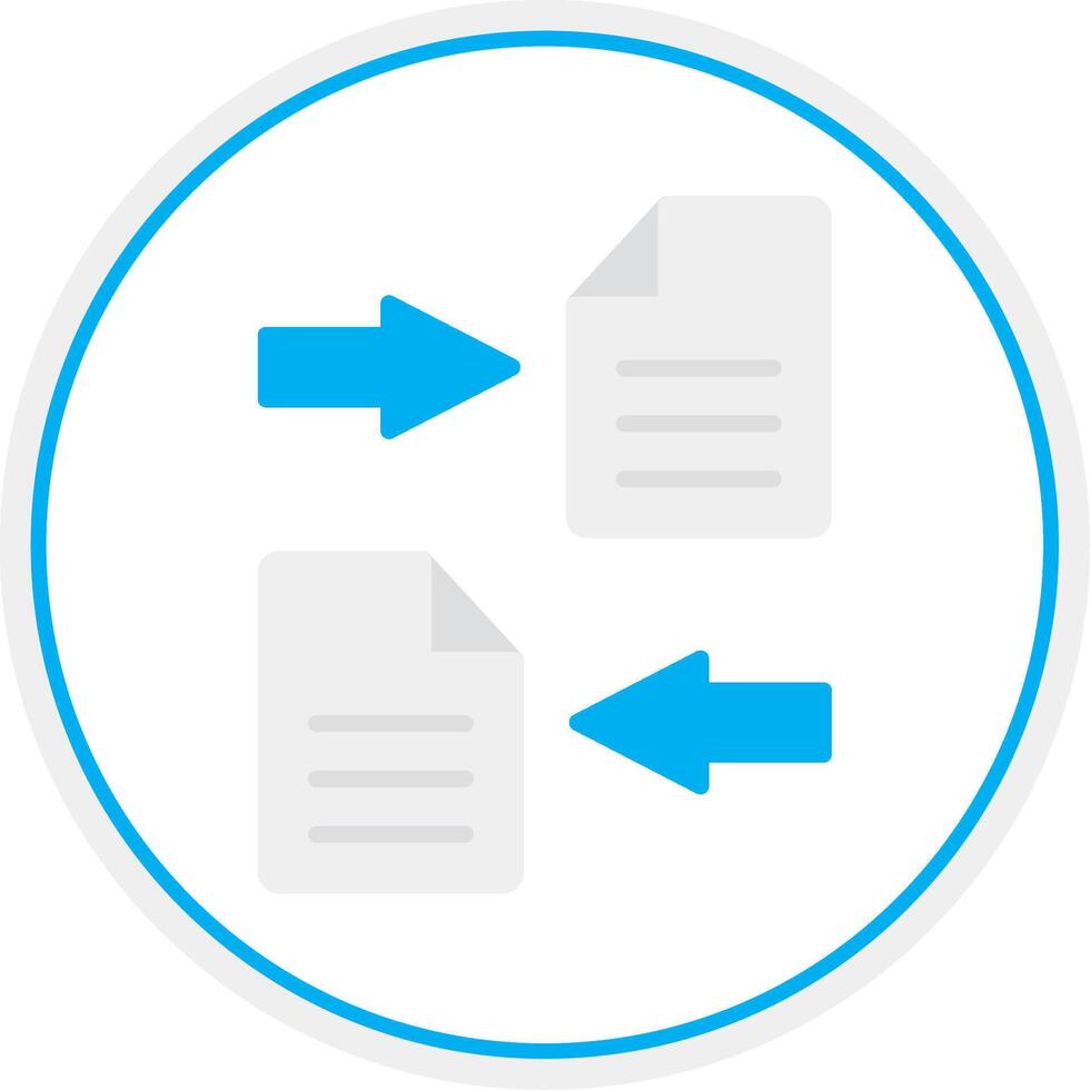 File Sharing Flat Circle Icon vector