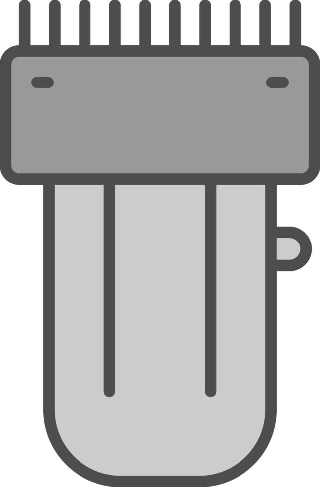 Trimmer Line Filled Greyscale Icon Design vector