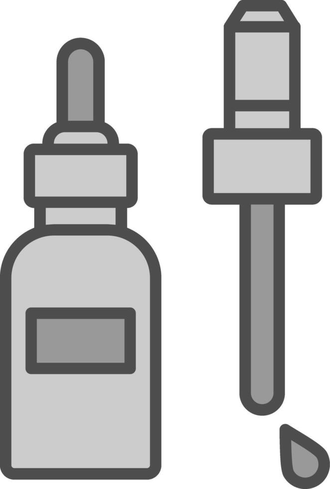 Serum Line Filled Greyscale Icon Design vector