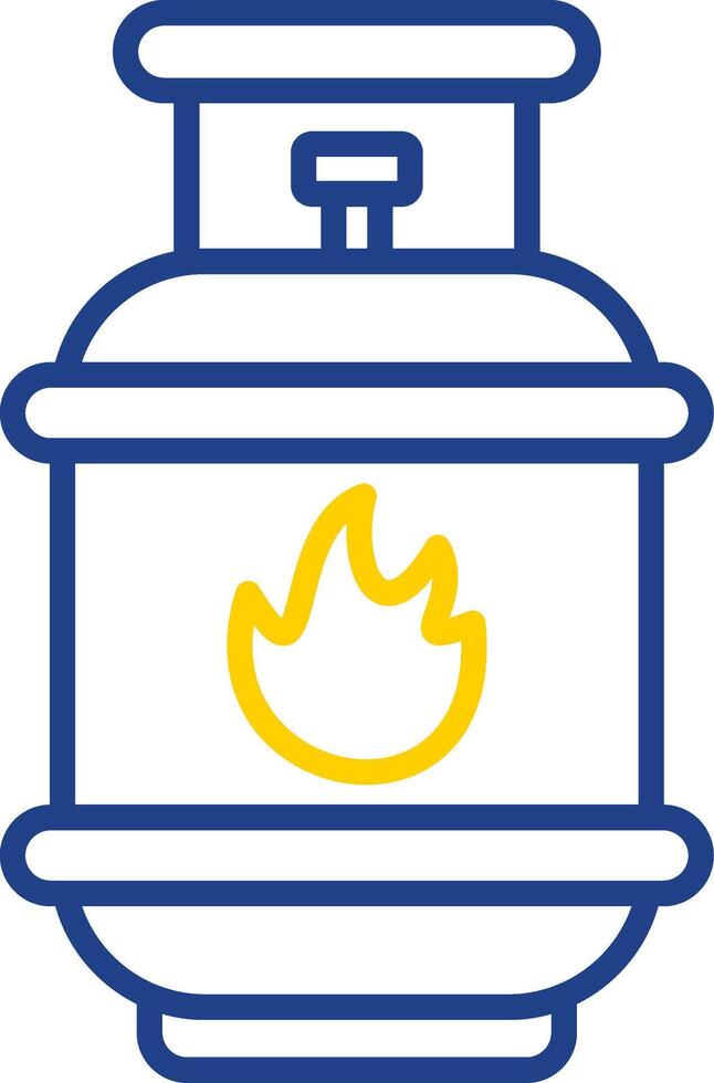 Gas Line Two Colour Icon Design vector