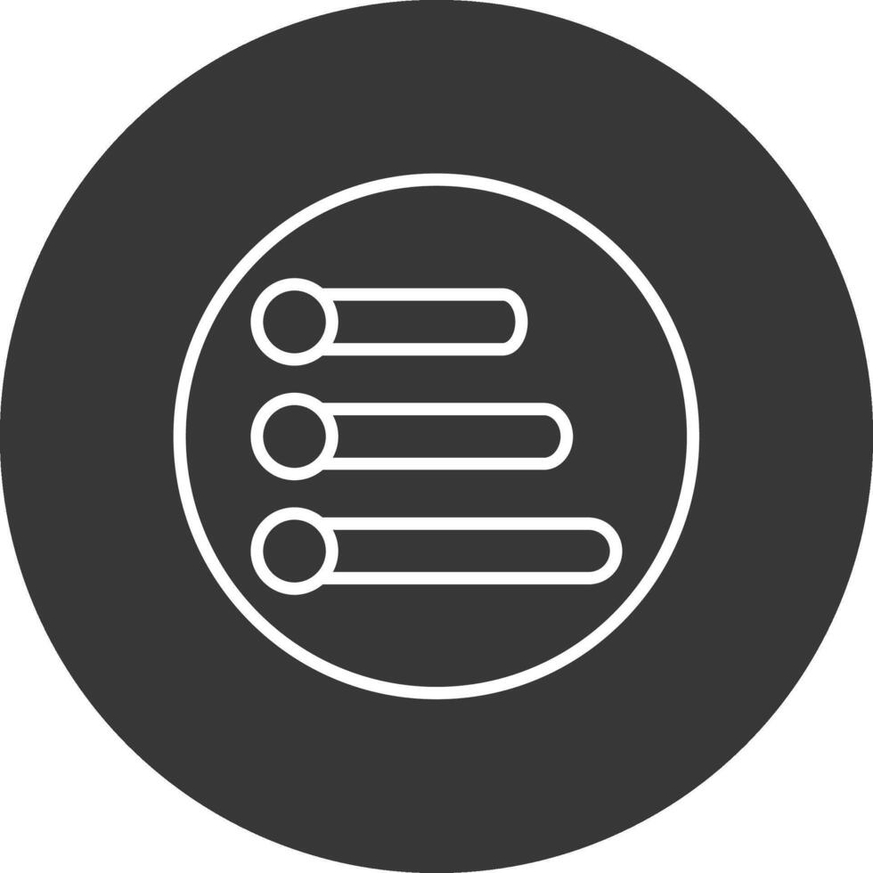 Progress Bar Line Inverted Icon Design vector