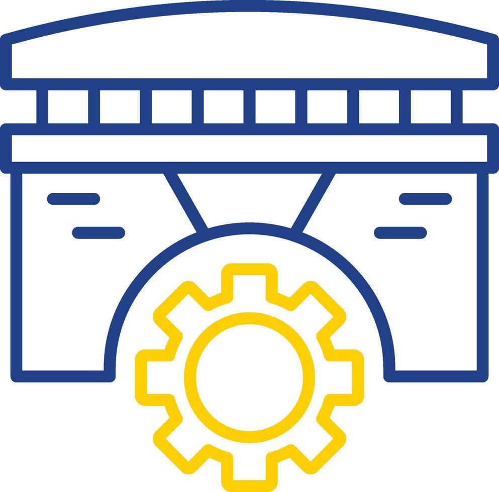 Bridge Line Two Colour Icon Design vector