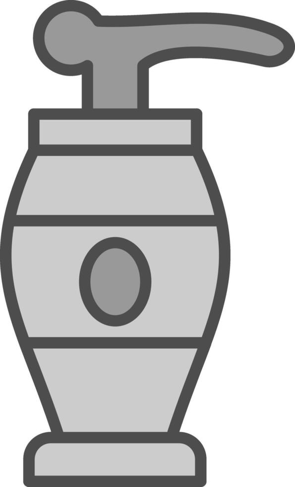 Lotion Line Filled Greyscale Icon Design vector