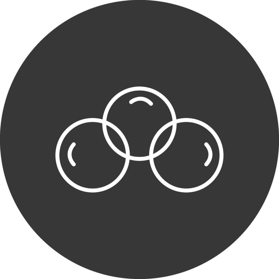 Overlapping Circles Line Inverted Icon Design vector