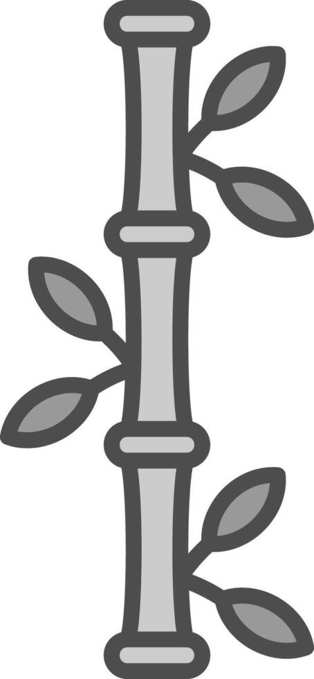 Bamboo Line Filled Greyscale Icon Design vector