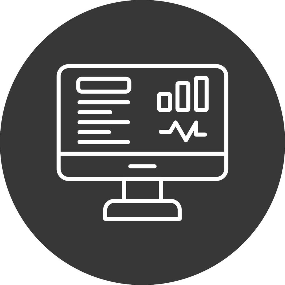 Dashboard Line Inverted Icon Design vector