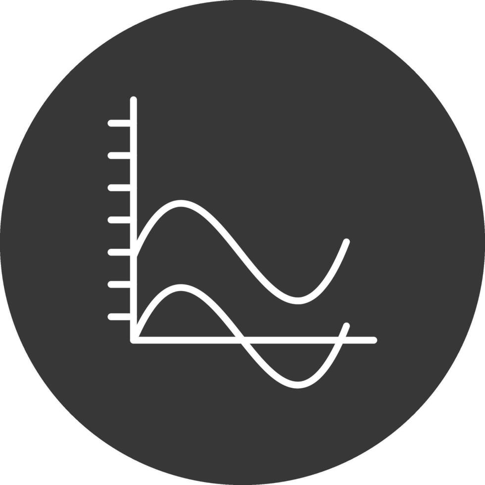 Wave Chart Line Inverted Icon Design vector