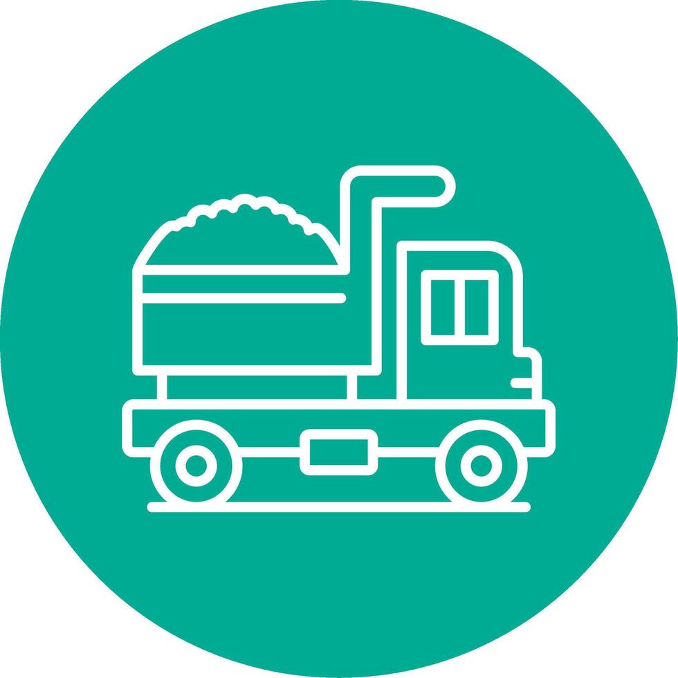 Dump Truck Multi Color Circle Icon vector