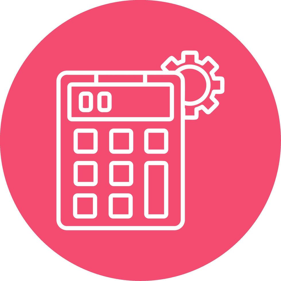 Calculator Multi Color Circle Icon vector