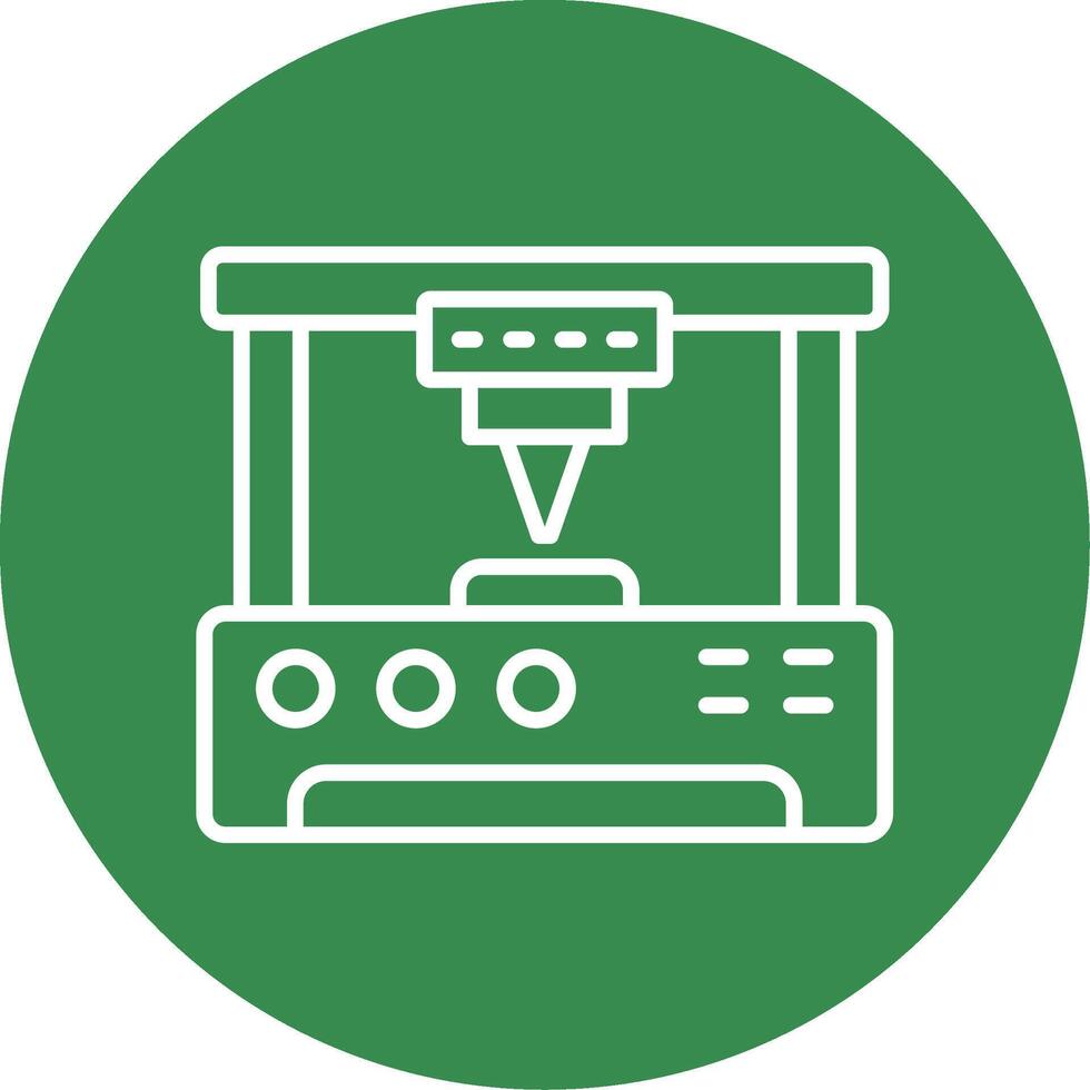 3d Printer Multi Color Circle Icon vector