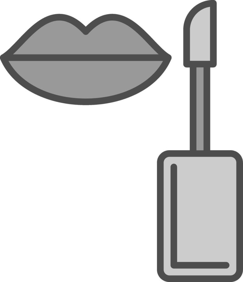 Lipgloss Line Filled Greyscale Icon Design vector