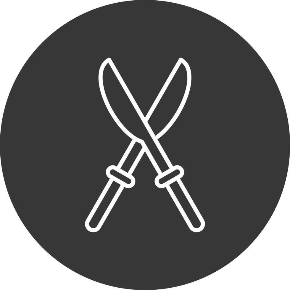 Pruning Shears Line Inverted Icon Design vector