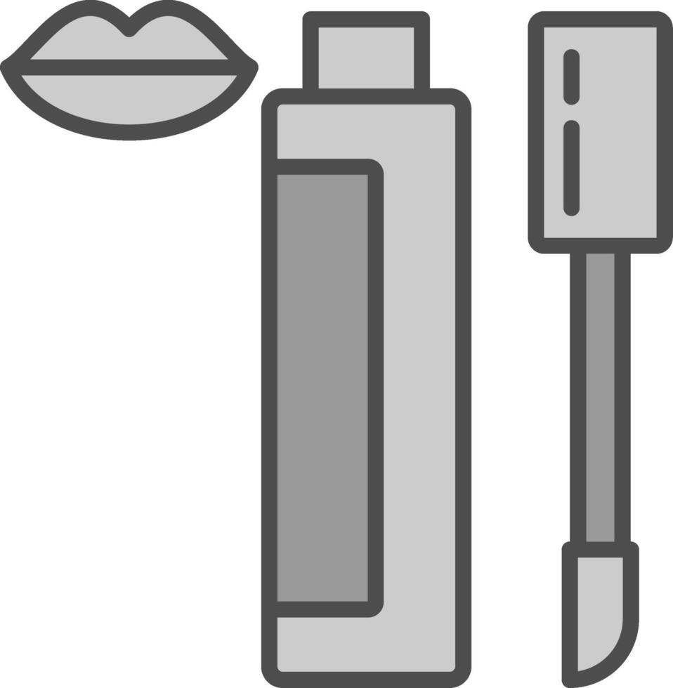 Lip Gloss Line Filled Greyscale Icon Design vector