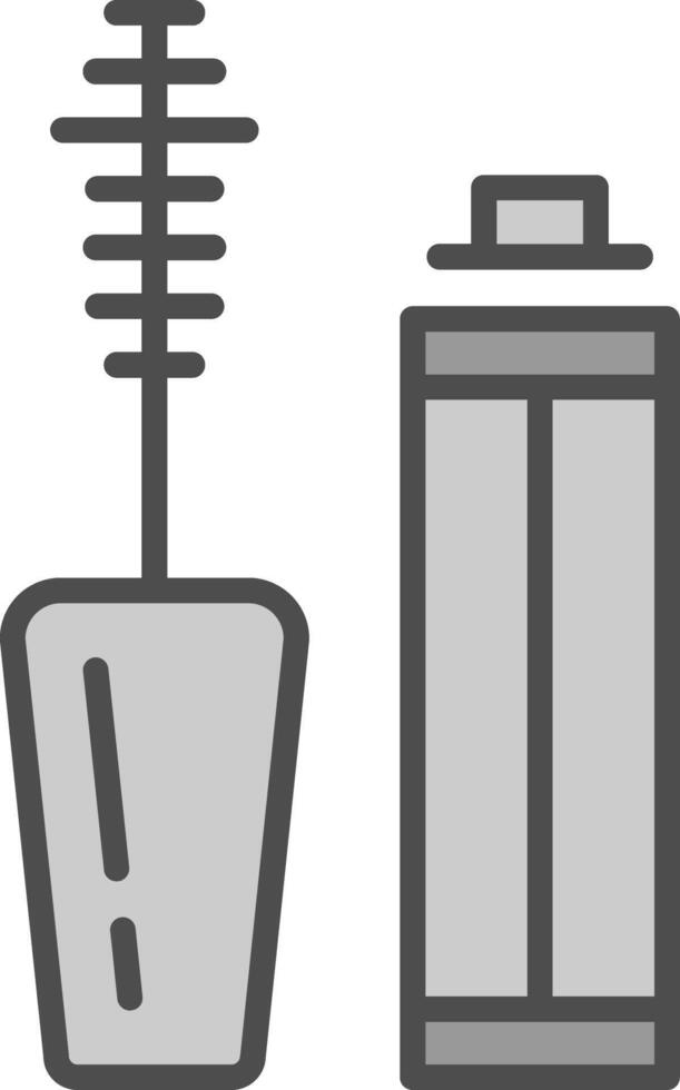 Mascara Line Filled Greyscale Icon Design vector