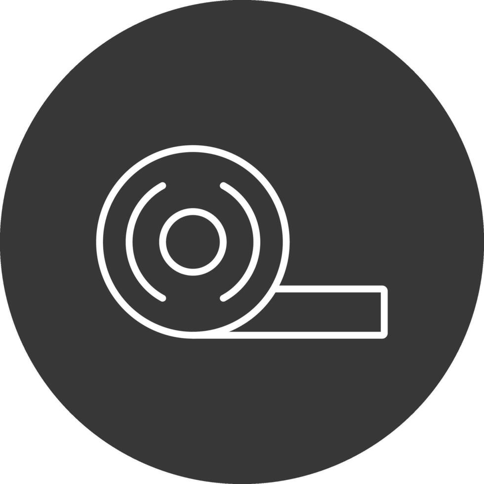 Adhesive Tape Line Inverted Icon Design vector