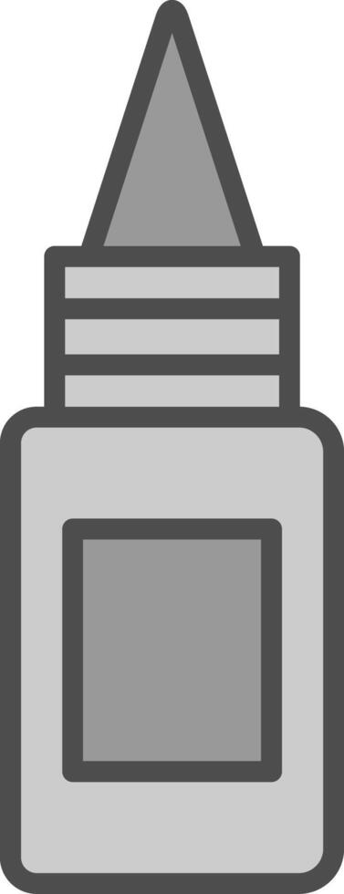 Bottle Line Filled Greyscale Icon Design vector