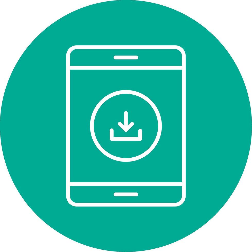 Downloading Data Multi Color Circle Icon vector