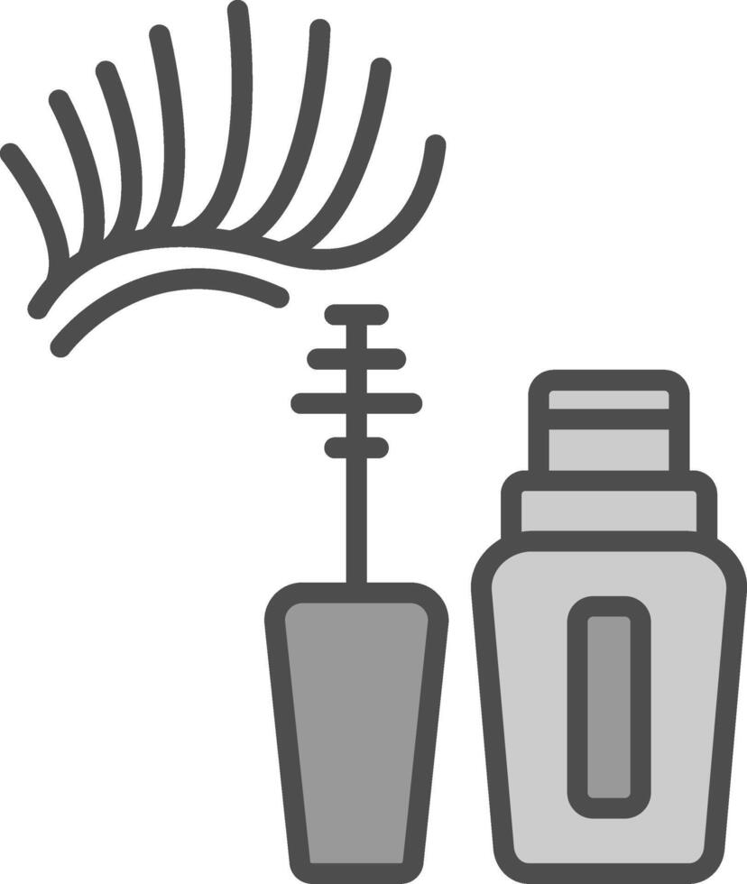 Eyelashes Line Filled Greyscale Icon Design vector