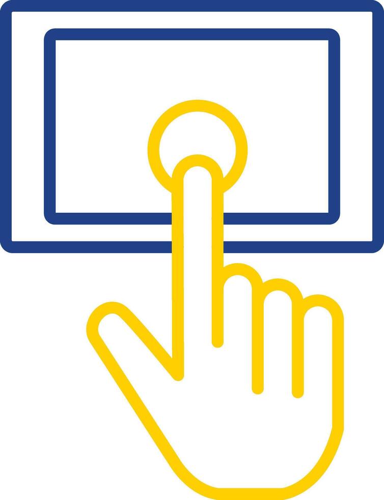 Tablet Line Two Colour Icon Design vector