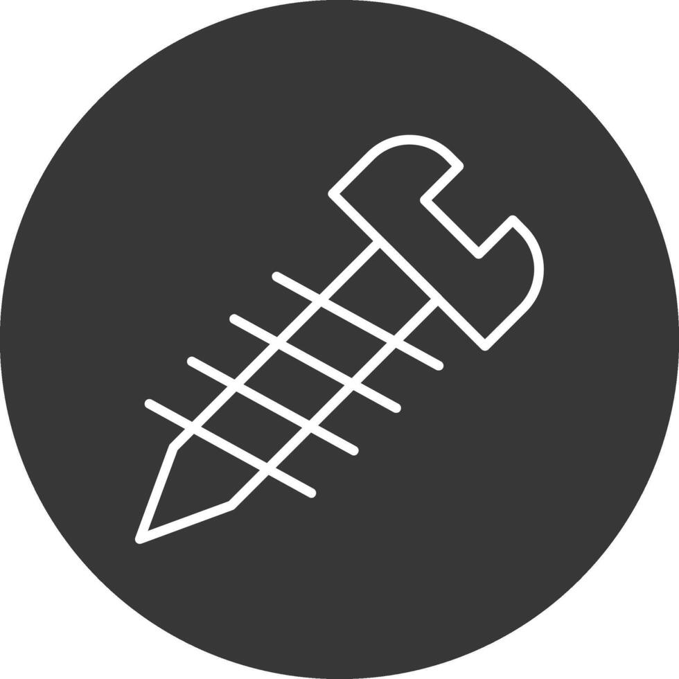 Screw Line Inverted Icon Design vector