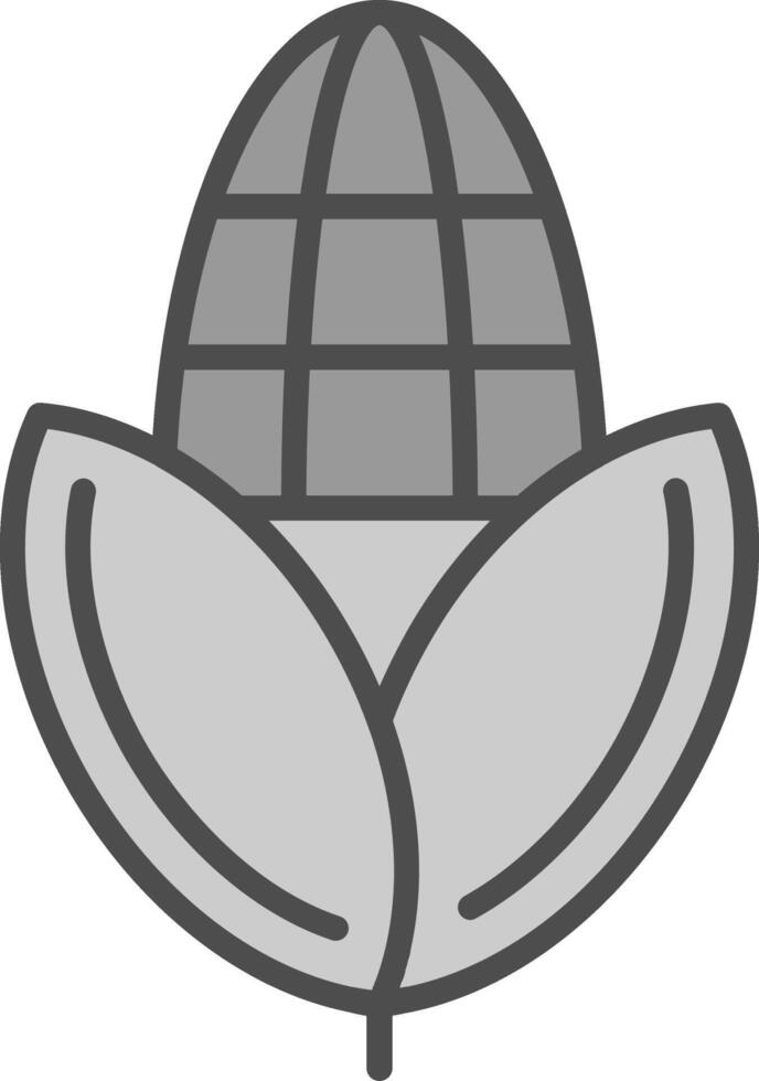 Corn Line Filled Greyscale Icon Design vector