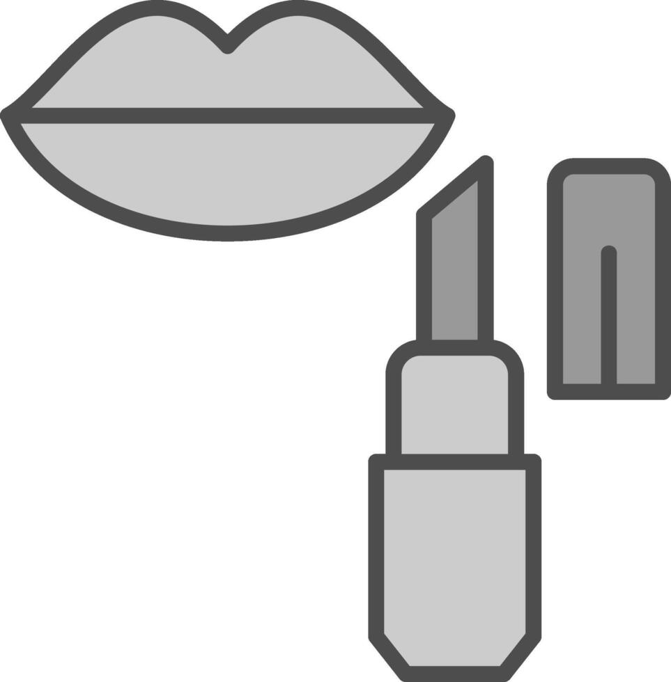 Lip Balm Line Filled Greyscale Icon Design vector