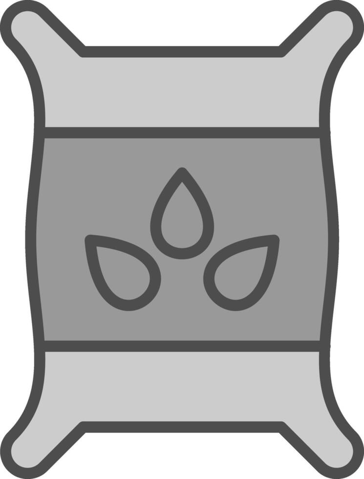 Seed Bag Line Filled Greyscale Icon Design vector