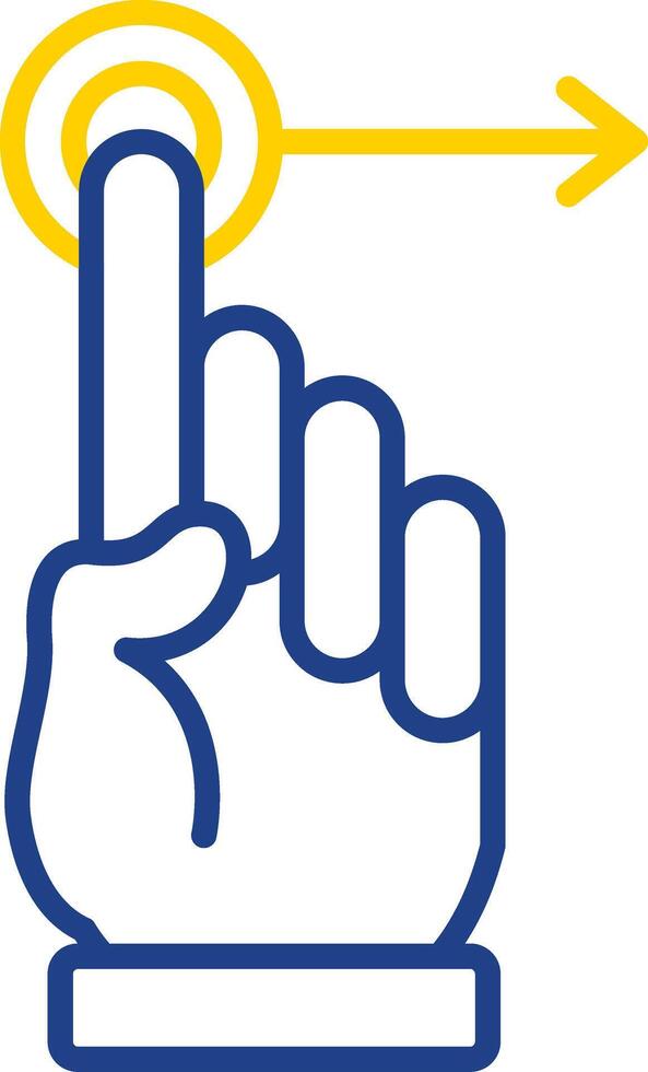 Hand Drag Line Two Colour Icon Design vector