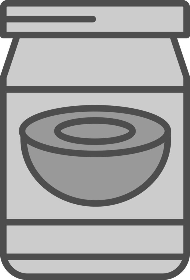 Coconut Oil Line Filled Greyscale Icon Design vector
