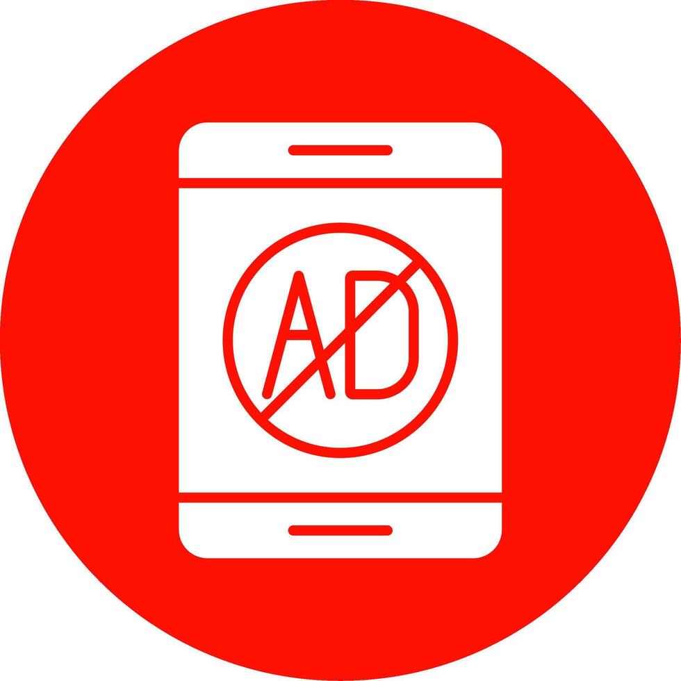 Ad Blocker Multi Color Circle Icon vector
