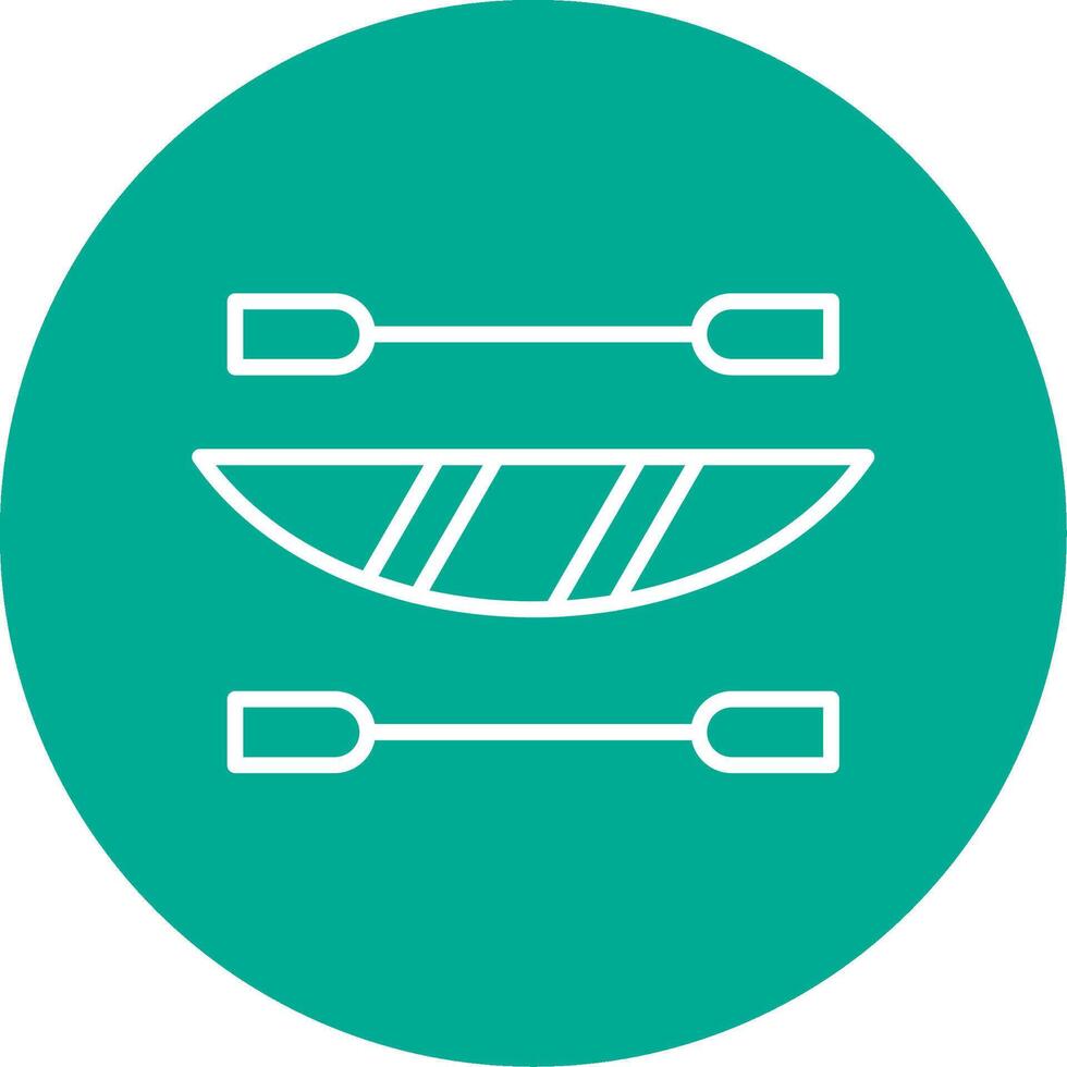 Kayak Multi Color Circle Icon vector