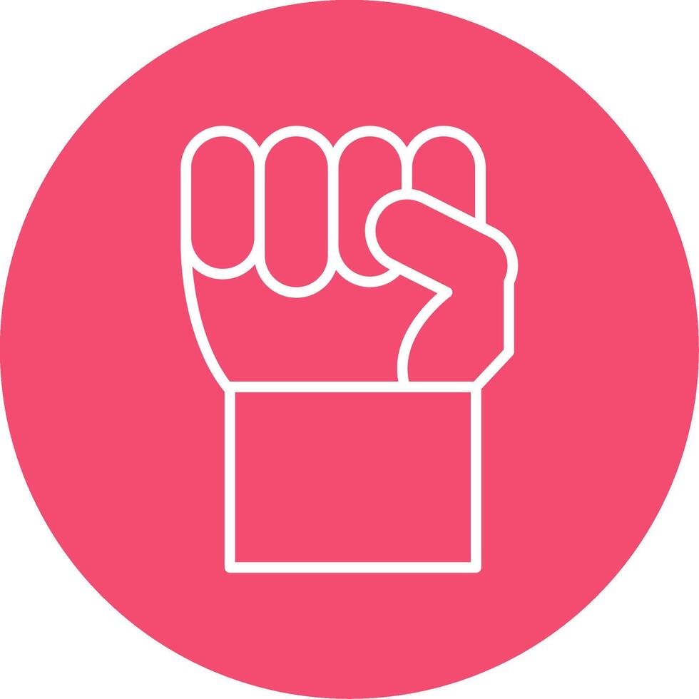 Fist Multi Color Circle Icon vector