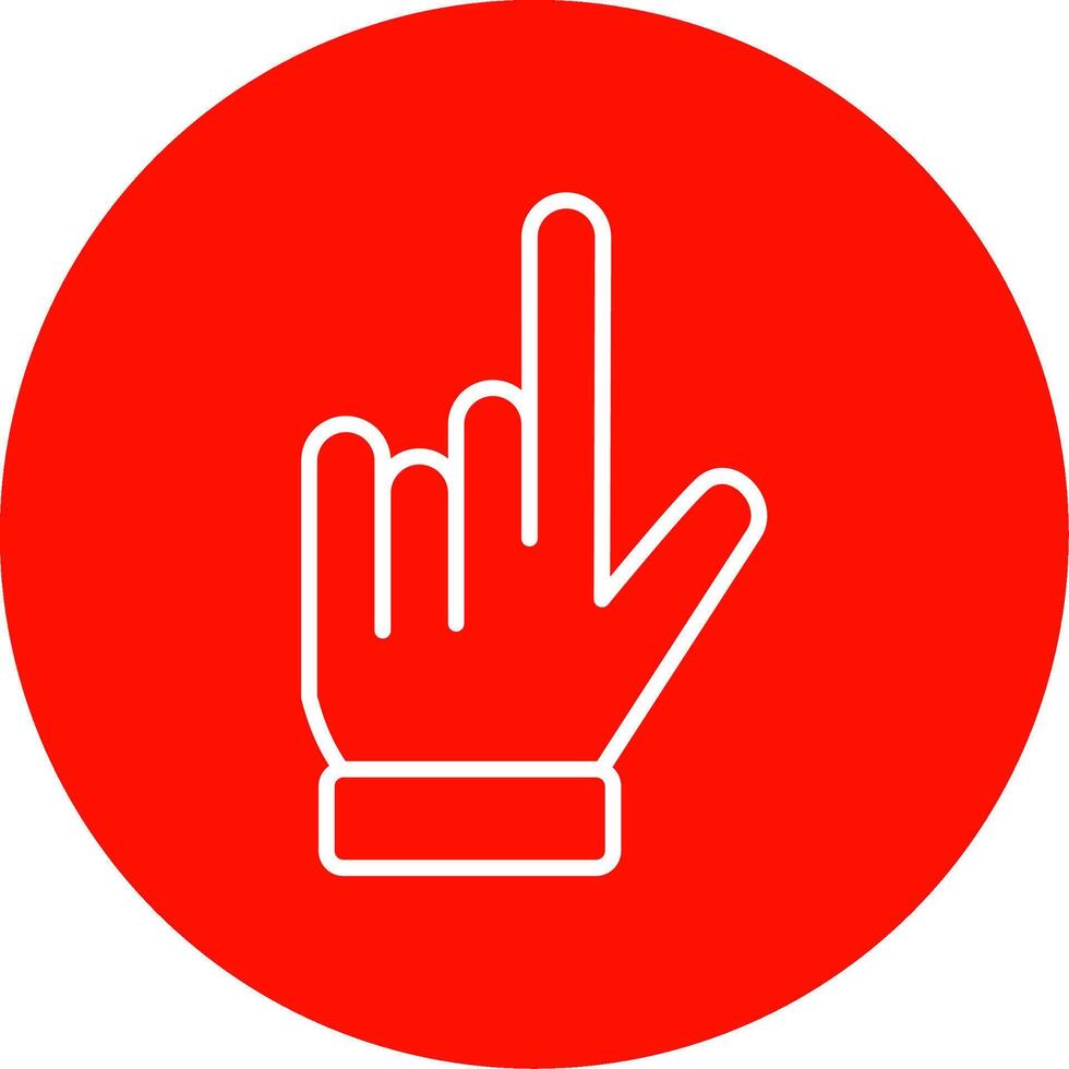 Pointing Hand Multi Color Circle Icon vector