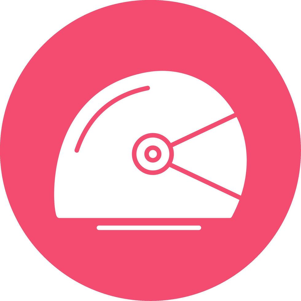 Helmet Multi Color Circle Icon vector