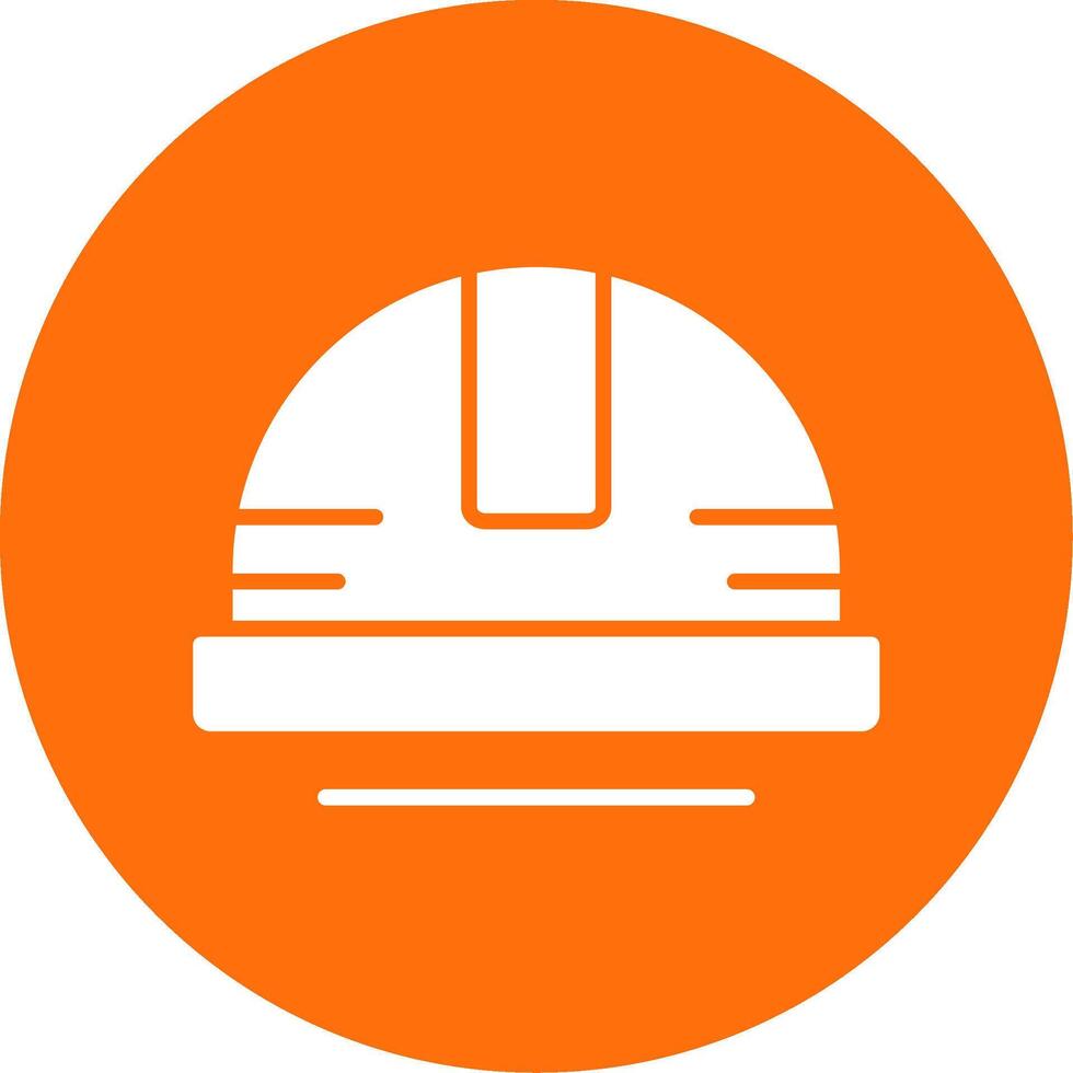 Helmet Multi Color Circle Icon vector