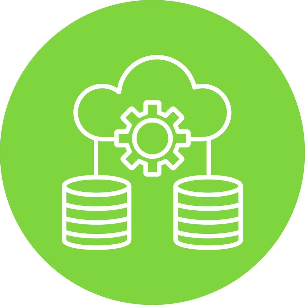 Data Storage Multi Color Circle Icon vector