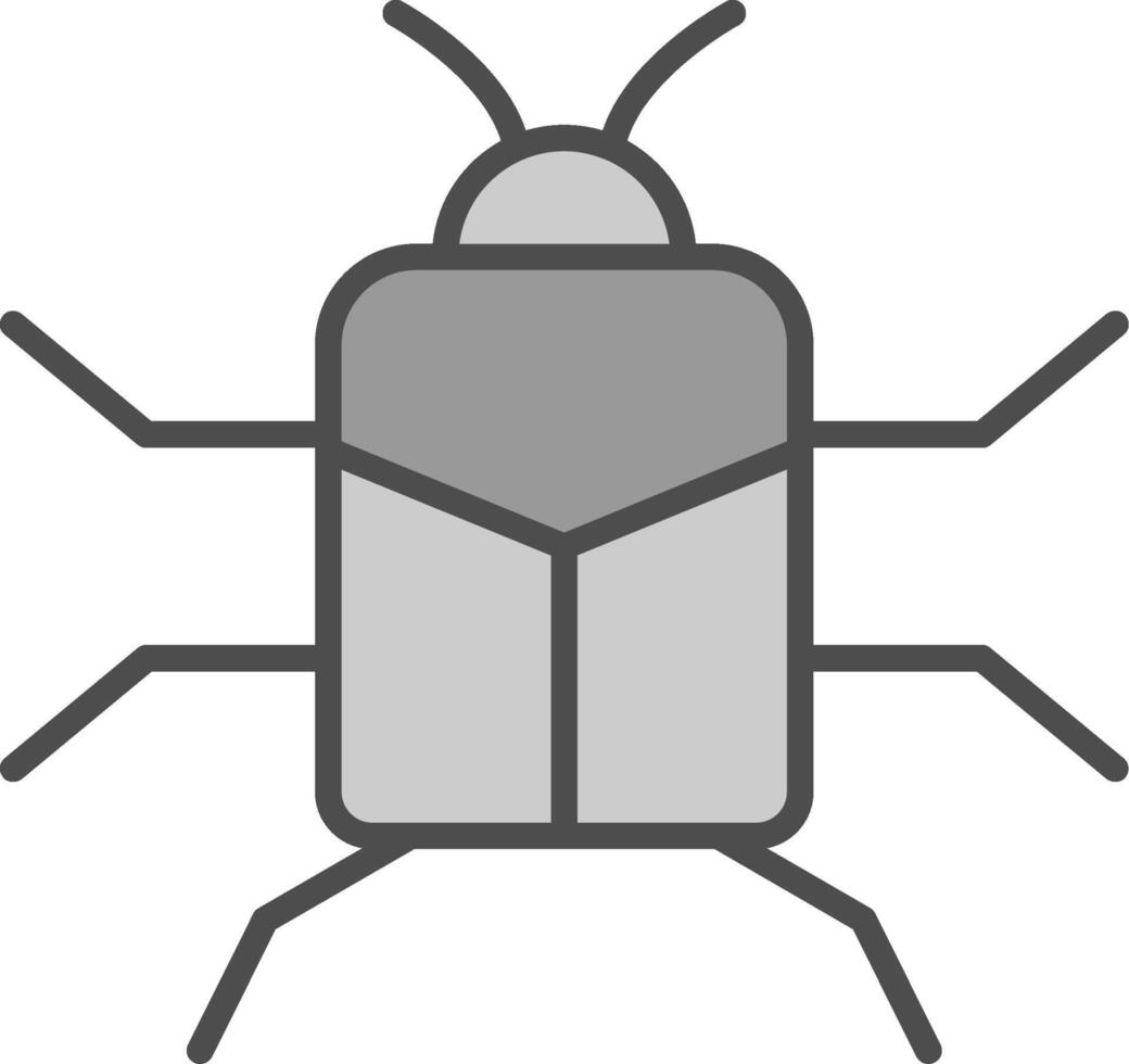 Stag Beetle Line Filled Greyscale Icon Design vector