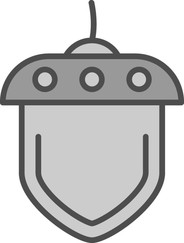 Acorn Line Filled Greyscale Icon Design vector