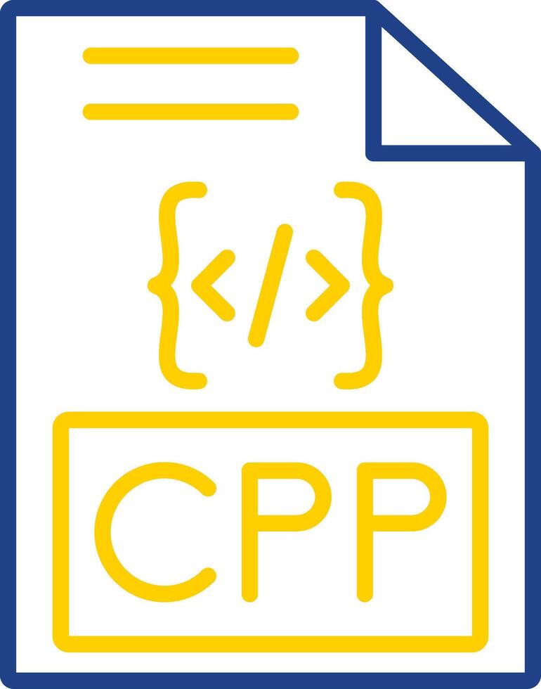 Cpp Line Two Colour Icon Design vector