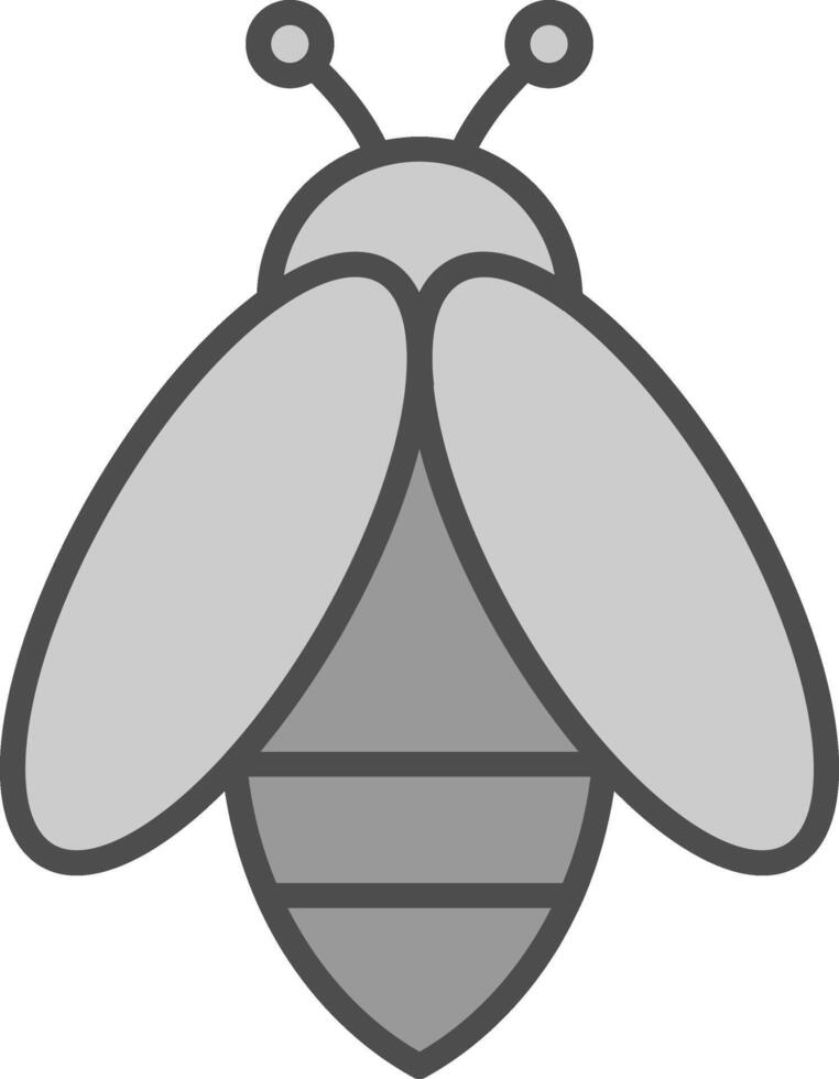Bee Line Filled Greyscale Icon Design vector