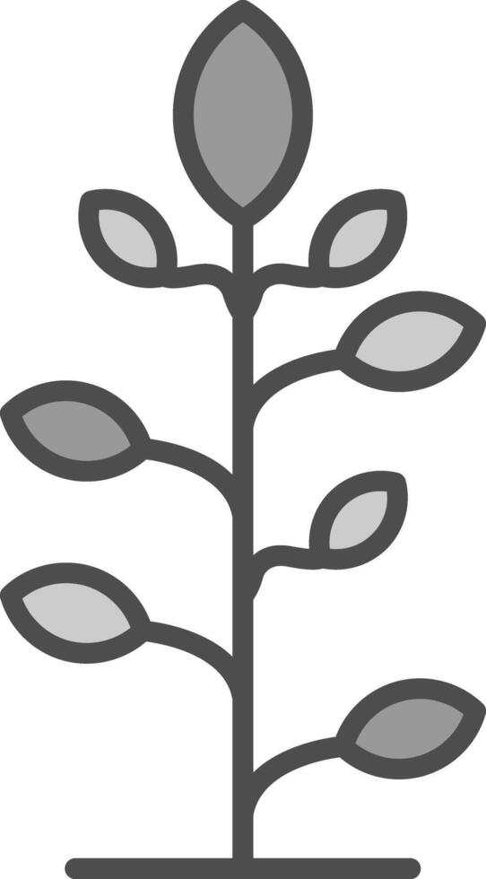 Tree Line Filled Greyscale Icon Design vector