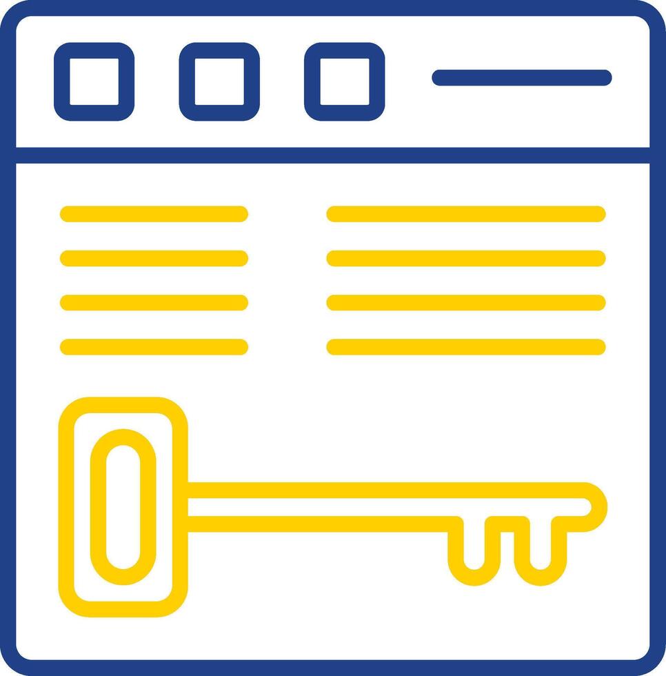 Keywords Line Two Colour Icon Design vector